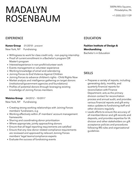 fundraising resume|How To Write a Fundraising Resume: Template and Examples.